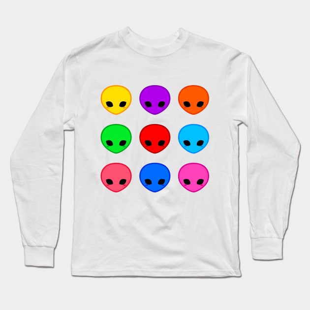 Cute Colorful Aliens Pack Long Sleeve T-Shirt by alien3287